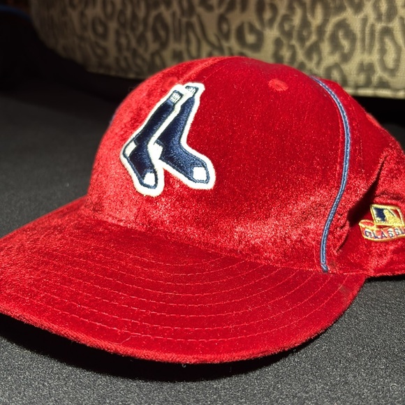 American Needle Other - Vintage Boston Red Sox MLB red velvet American Needle Red fitted ball-cap size 7
